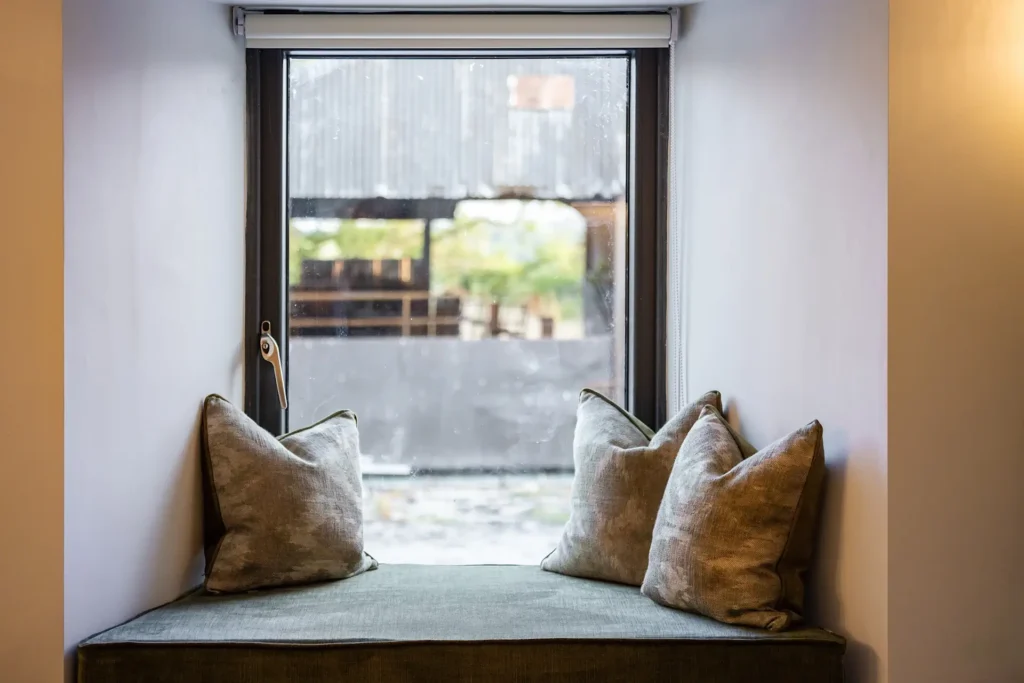 Window seat in Tower Lodge accommodation
