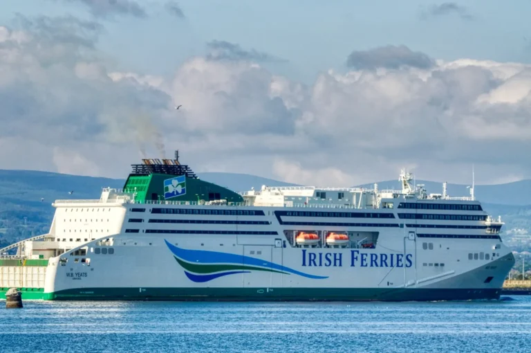 Irish Ferries ship crossing the Irish Sea